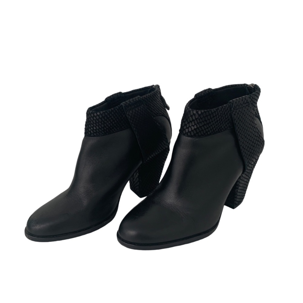 Luxury Rebel Siobhan Black Leather Booties Women’s Size 8
